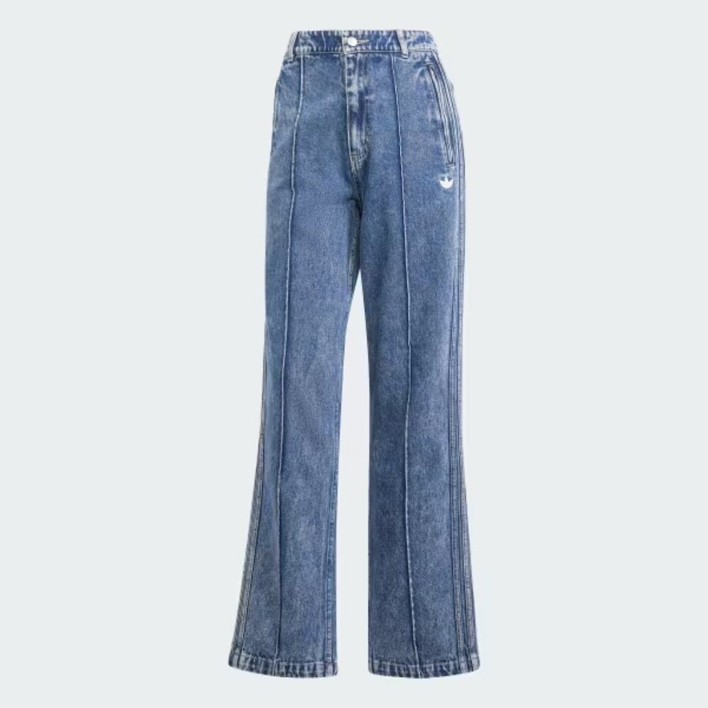 adidas Women's Premium Essentials Denim Straight Leg Pants